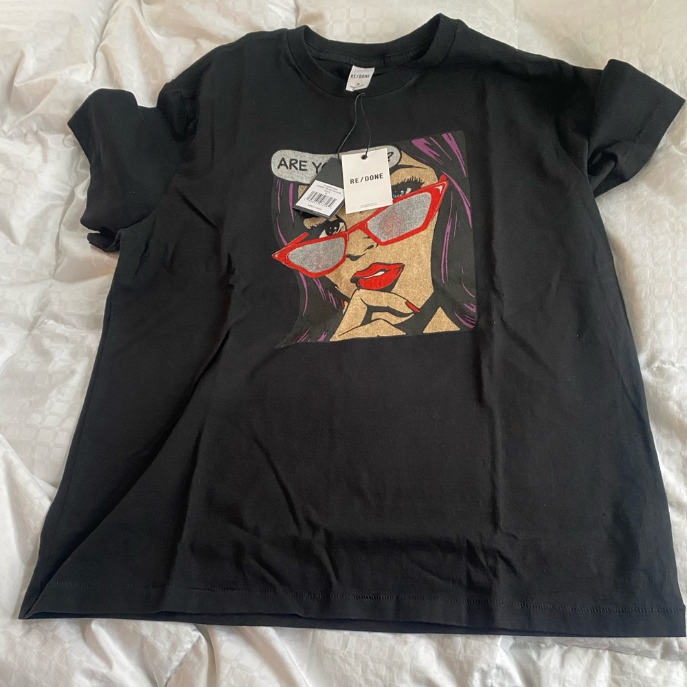 Re/Done ARE YOU SURE 90s Easy Tee NWOT - Picture 2 of 3